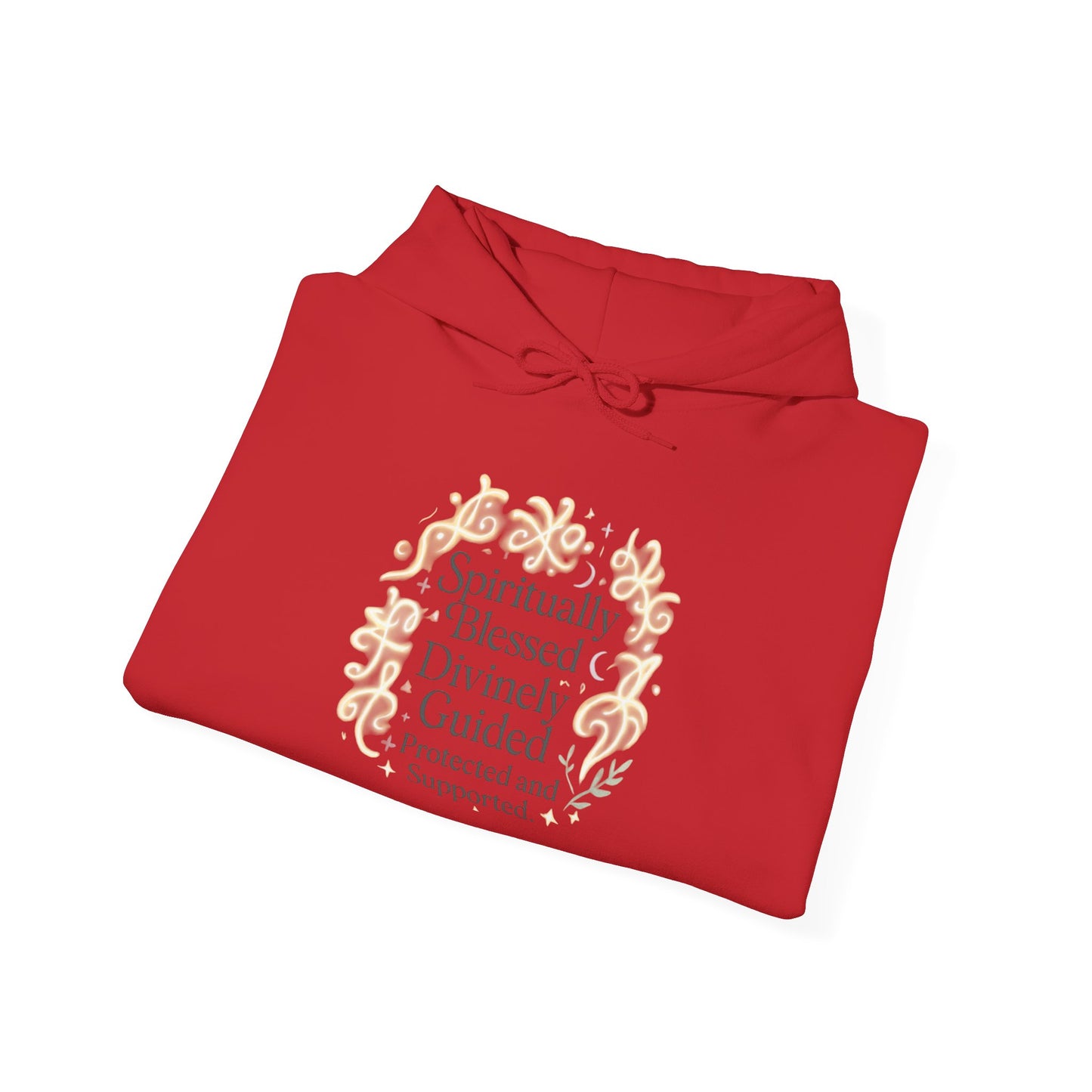 Hoodie — "Spiritually Blessed, Divinely Guided" Floral Comfort Hoodie