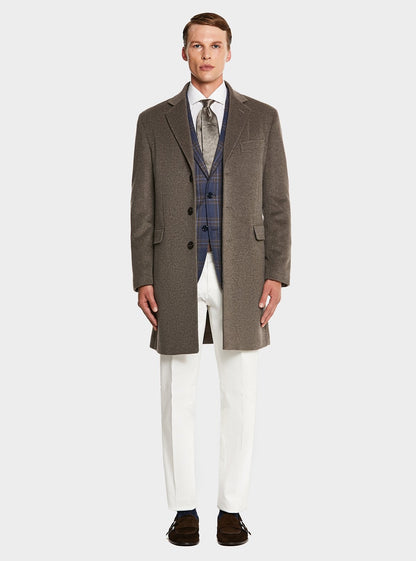 Cappotto monopetto in misto lana e cashmere