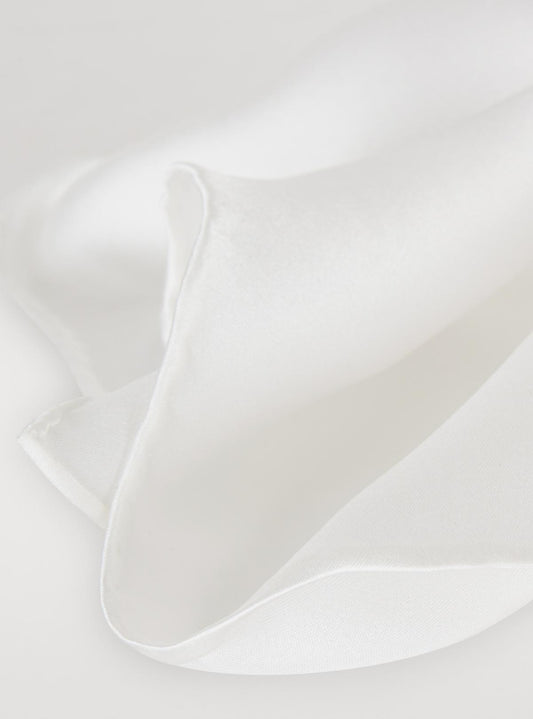 Pochette in seta tinta unita