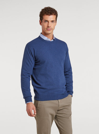 Maglia girocollo in lana e cashmere