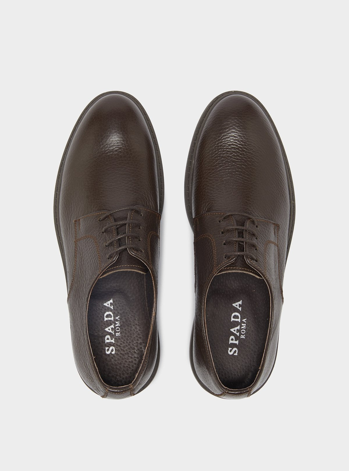 Scarpa derby in 100% pelle martellata