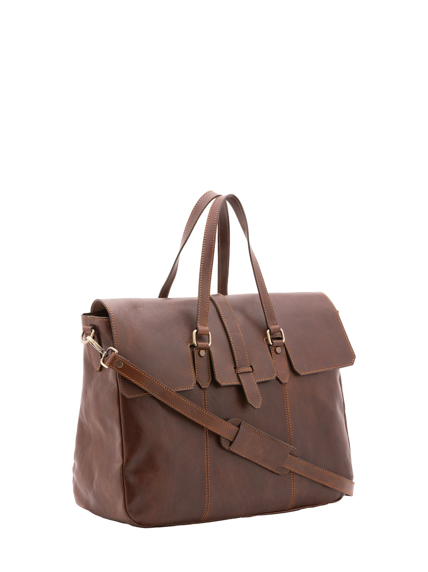 Borsa da viaggio unisex In Vera pelle Made in Italy 40x61x18 cm