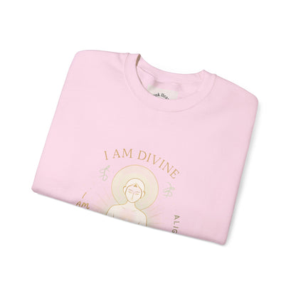 Affirmations Crewneck Sweatshirt - Divine Alignment Positive Mindset