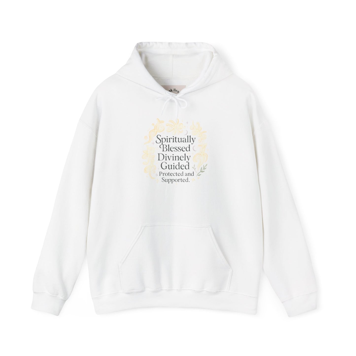 Hoodie — "Spiritually Blessed, Divinely Guided" Floral Comfort Hoodie