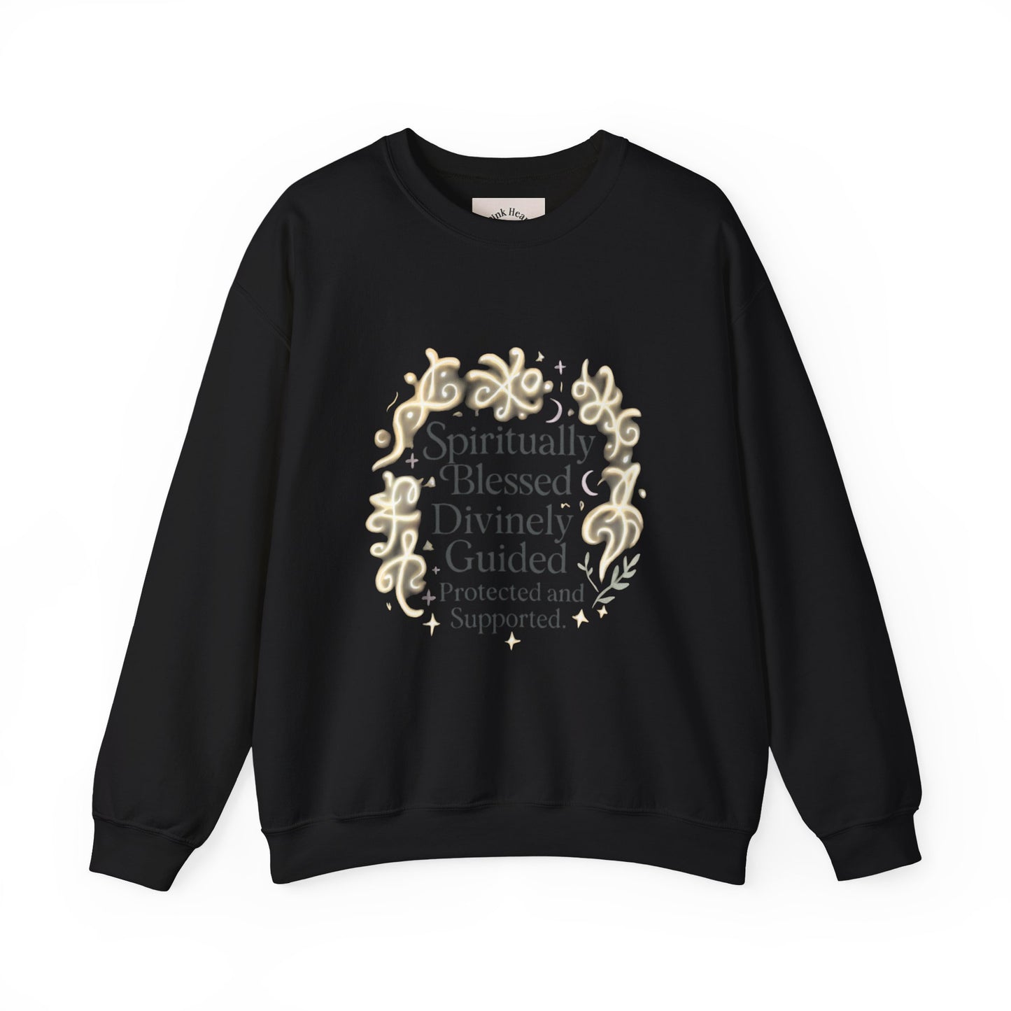 Spiritionally Blessed Crewneck Sweatshirt — "Spiritually Blessed, Divinely Guided" Inspirational Pullover