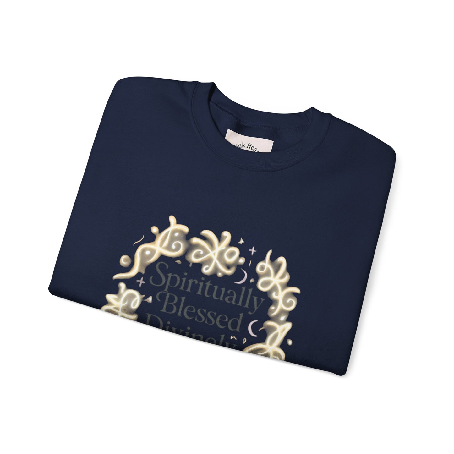 Spiritionally Blessed Crewneck Sweatshirt — "Spiritually Blessed, Divinely Guided" Inspirational Pullover