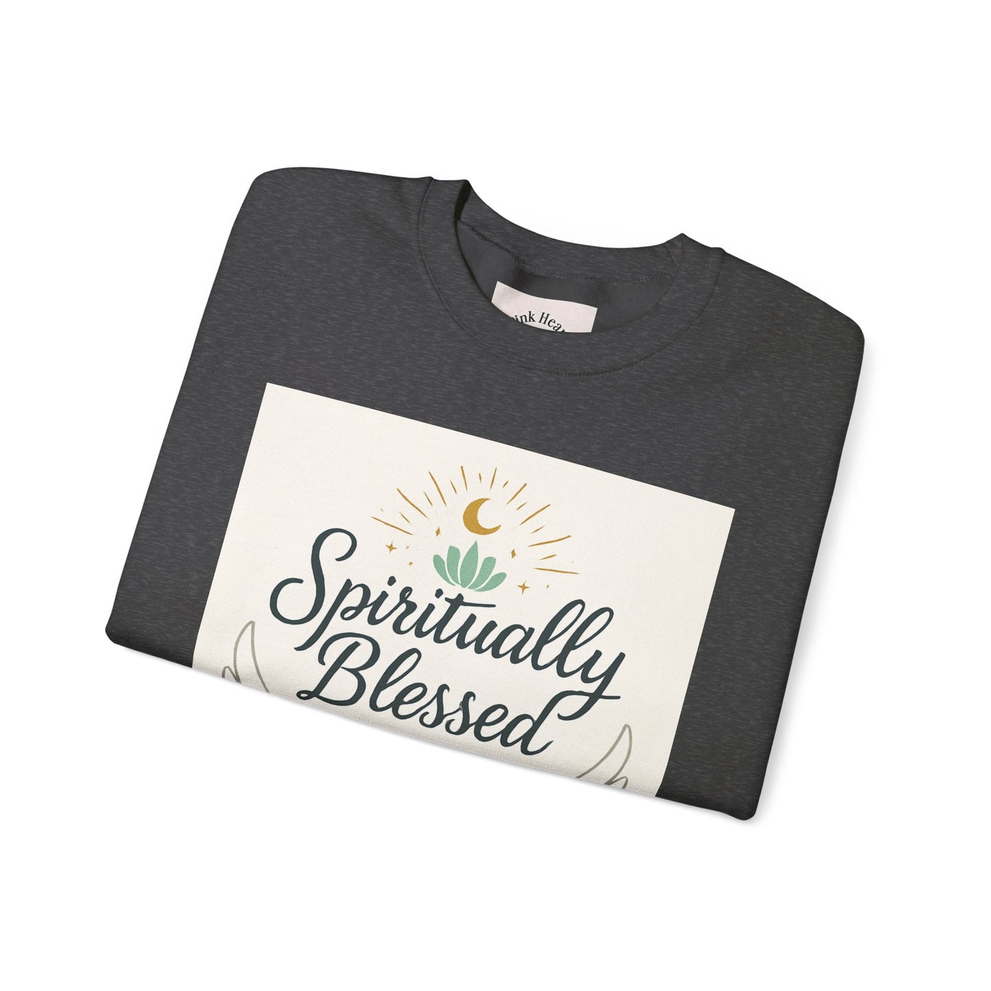 Spiritually Blessed Crewneck Sweatshirt — "Spiritually Blessed, Divinely Guided" Inspirational Pullover