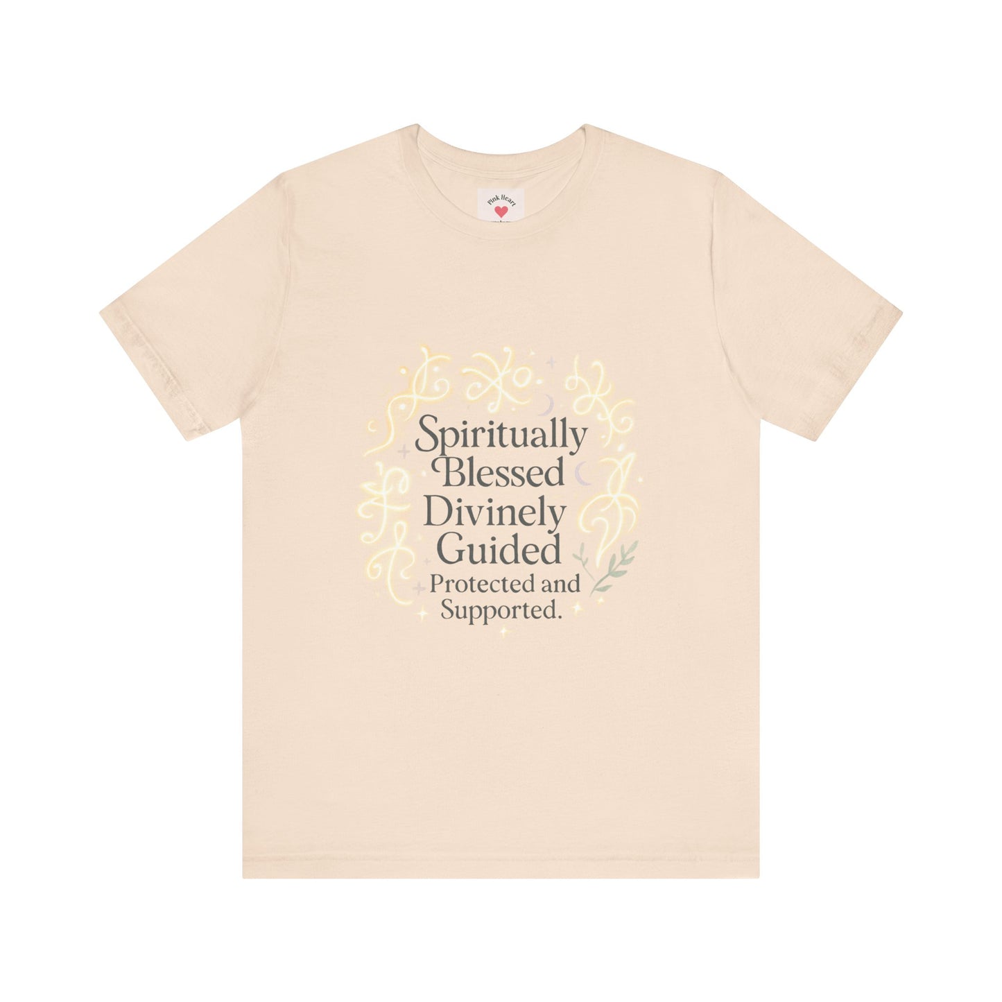 Spiritually Blessed Tee — "Spiritually Blessed, Divinely Guided" Floral Graphic T-Shirt