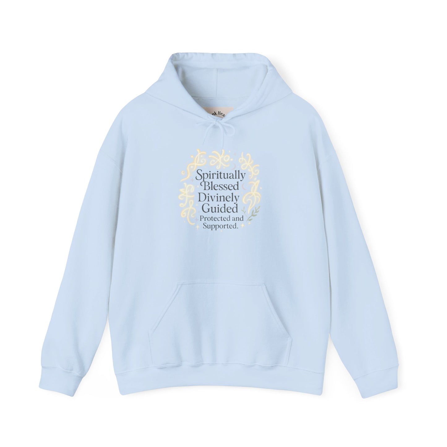 Hoodie — "Spiritually Blessed, Divinely Guided" Floral Comfort Hoodie