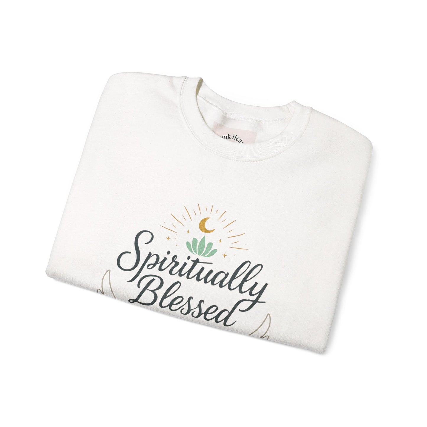 Spiritually Blessed Crewneck Sweatshirt — "Divinely Guided, Protected & Supported"