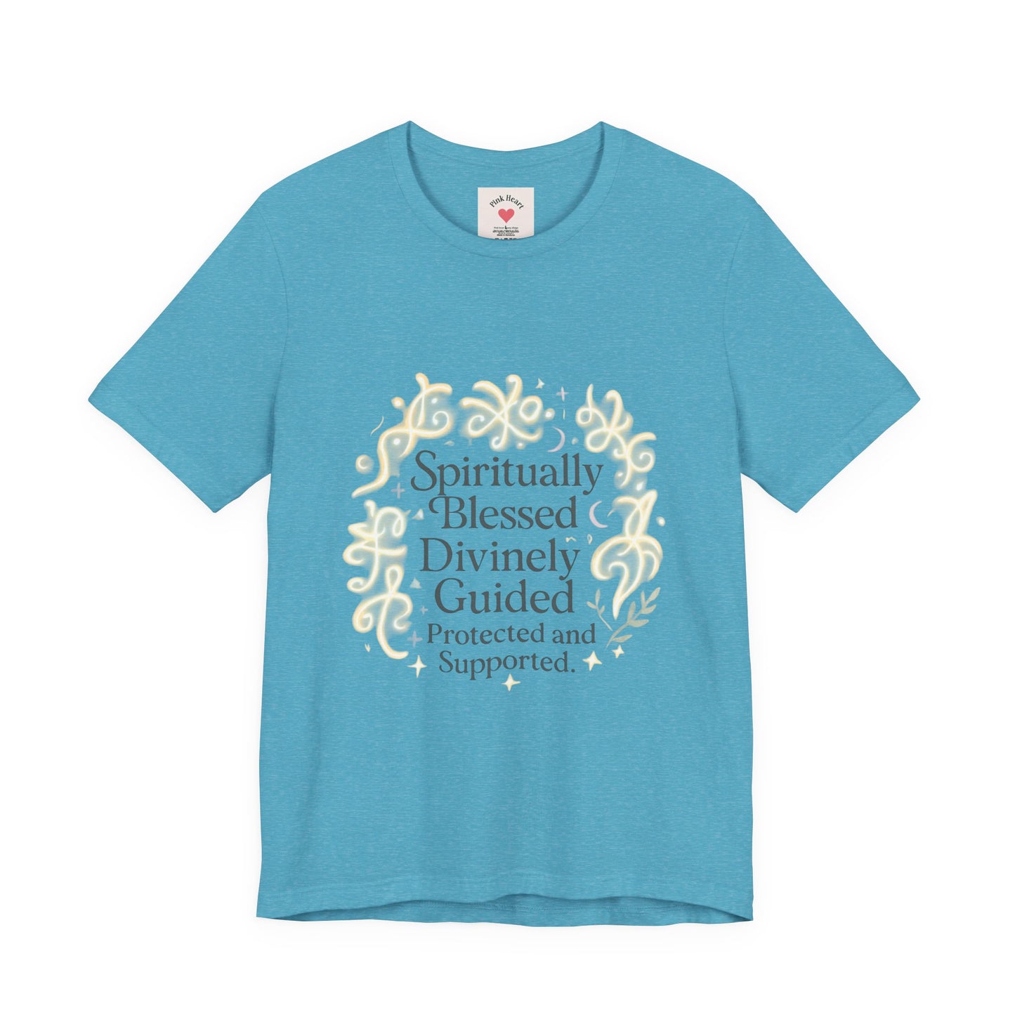 Spiritually Blessed Tee — "Spiritually Blessed, Divinely Guided" Floral Graphic T-Shirt