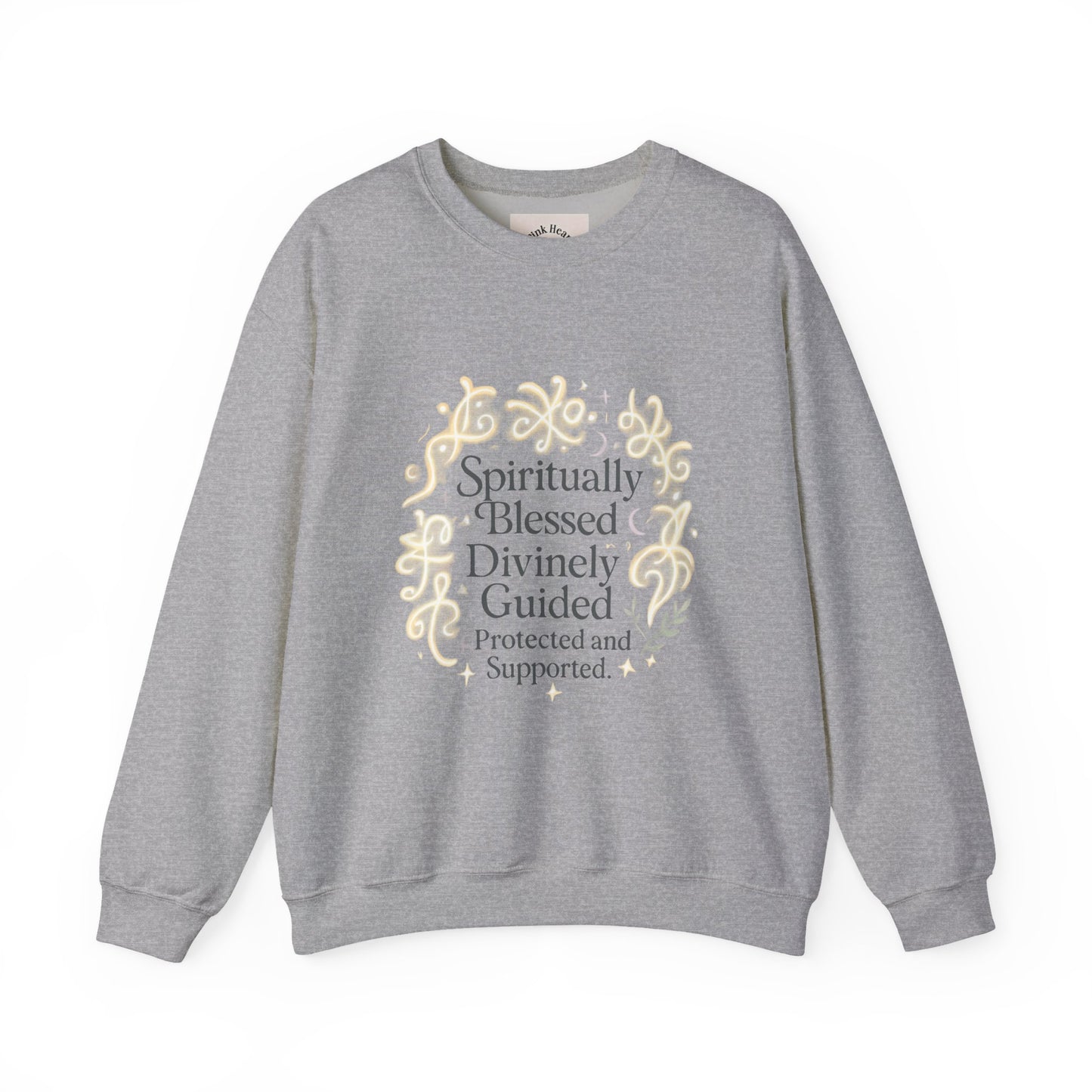 Spiritionally Blessed Crewneck Sweatshirt — "Spiritually Blessed, Divinely Guided" Inspirational Pullover