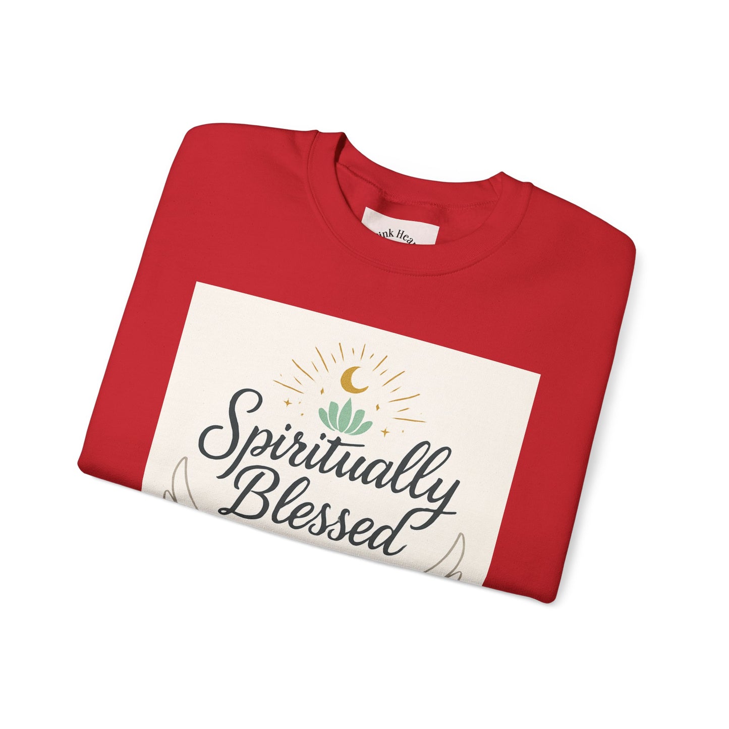 Spiritually Blessed Crewneck Sweatshirt — "Spiritually Blessed, Divinely Guided" Inspirational Pullover