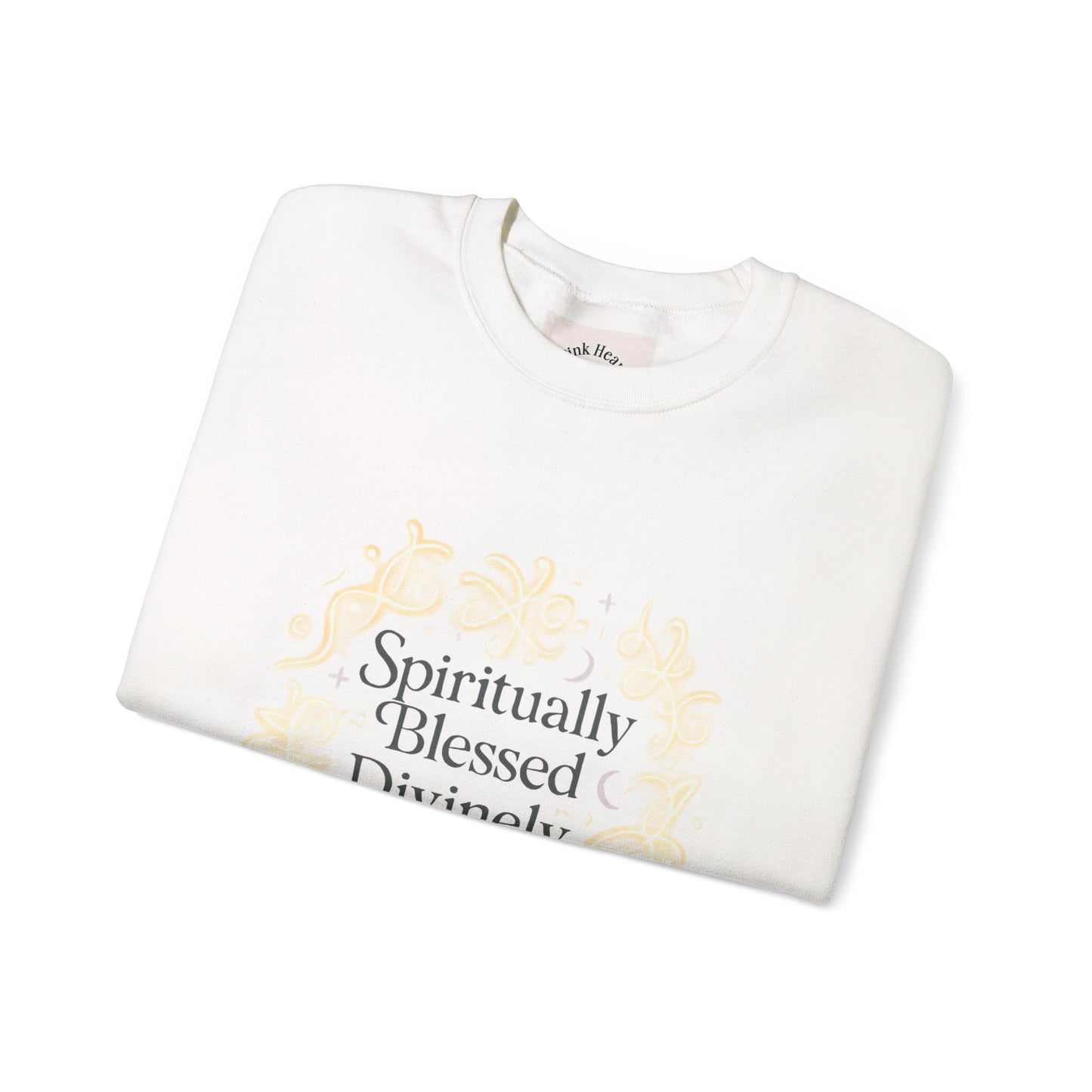Spiritionally Blessed Crewneck Sweatshirt — "Spiritually Blessed, Divinely Guided" Inspirational Pullover