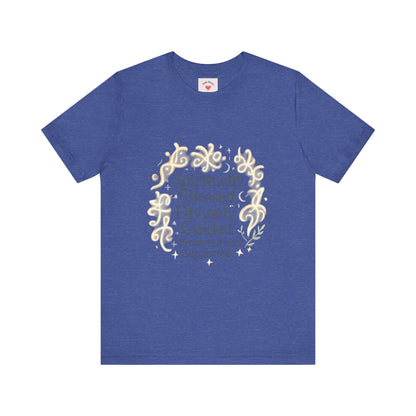 Spiritually Blessed Tee — "Spiritually Blessed, Divinely Guided" Floral Graphic T-Shirt