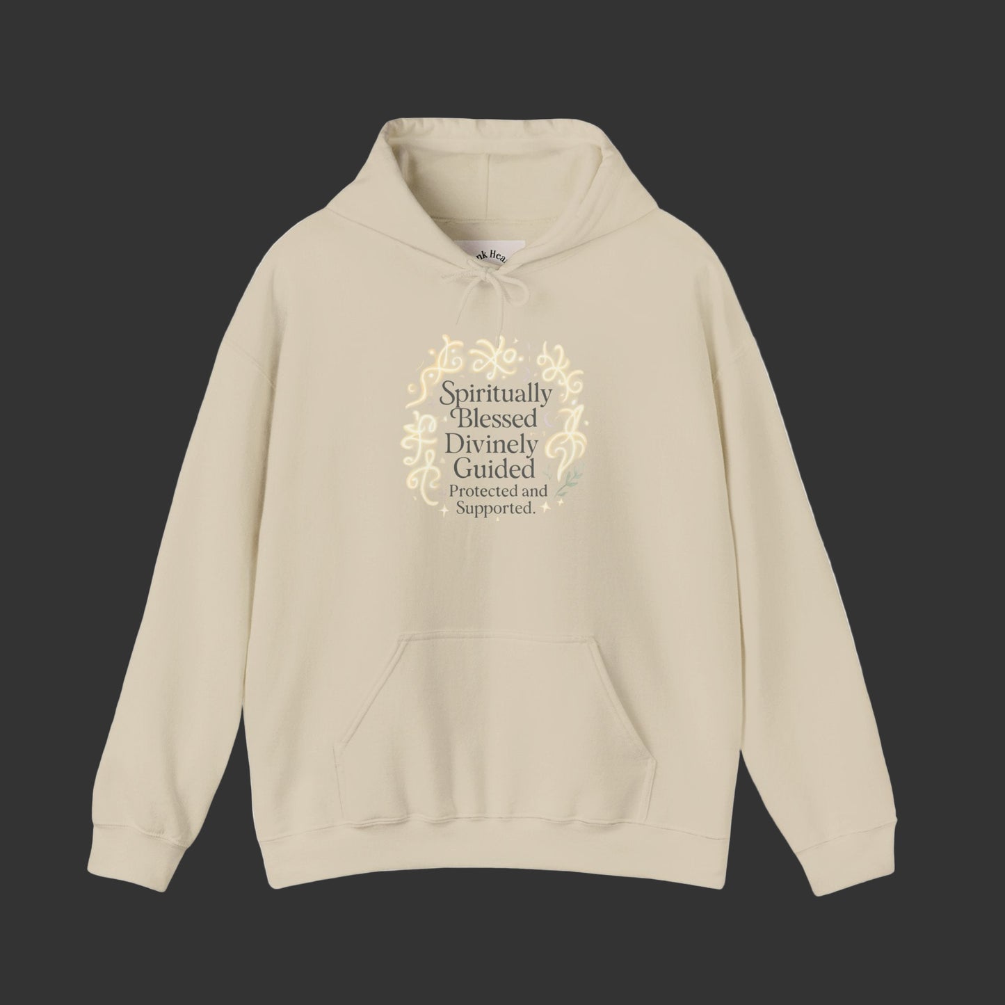 Hoodie — "Spiritually Blessed, Divinely Guided" Floral Comfort Hoodie