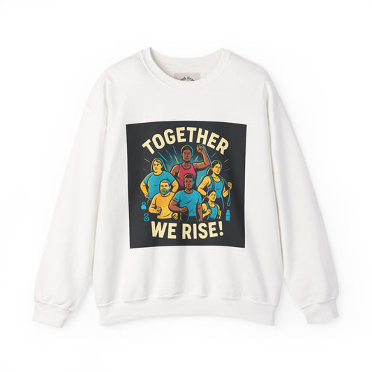 Crewneck Sweatshirt — “Together We Rise” Diversity Unity Graphic