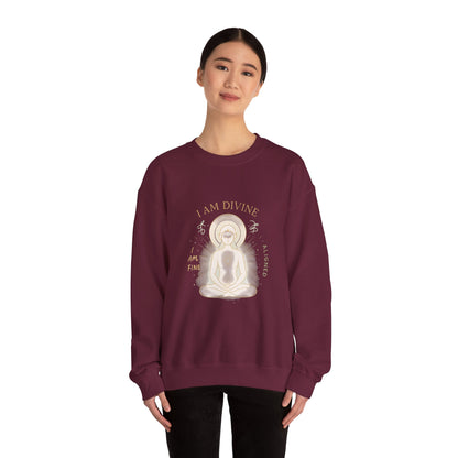 Affirmations Crewneck Sweatshirt - Divine Alignment Positive Mindset