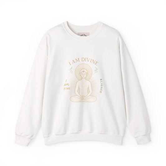 Affirmations Crewneck Sweatshirt - Divine Alignment Positive Mindset