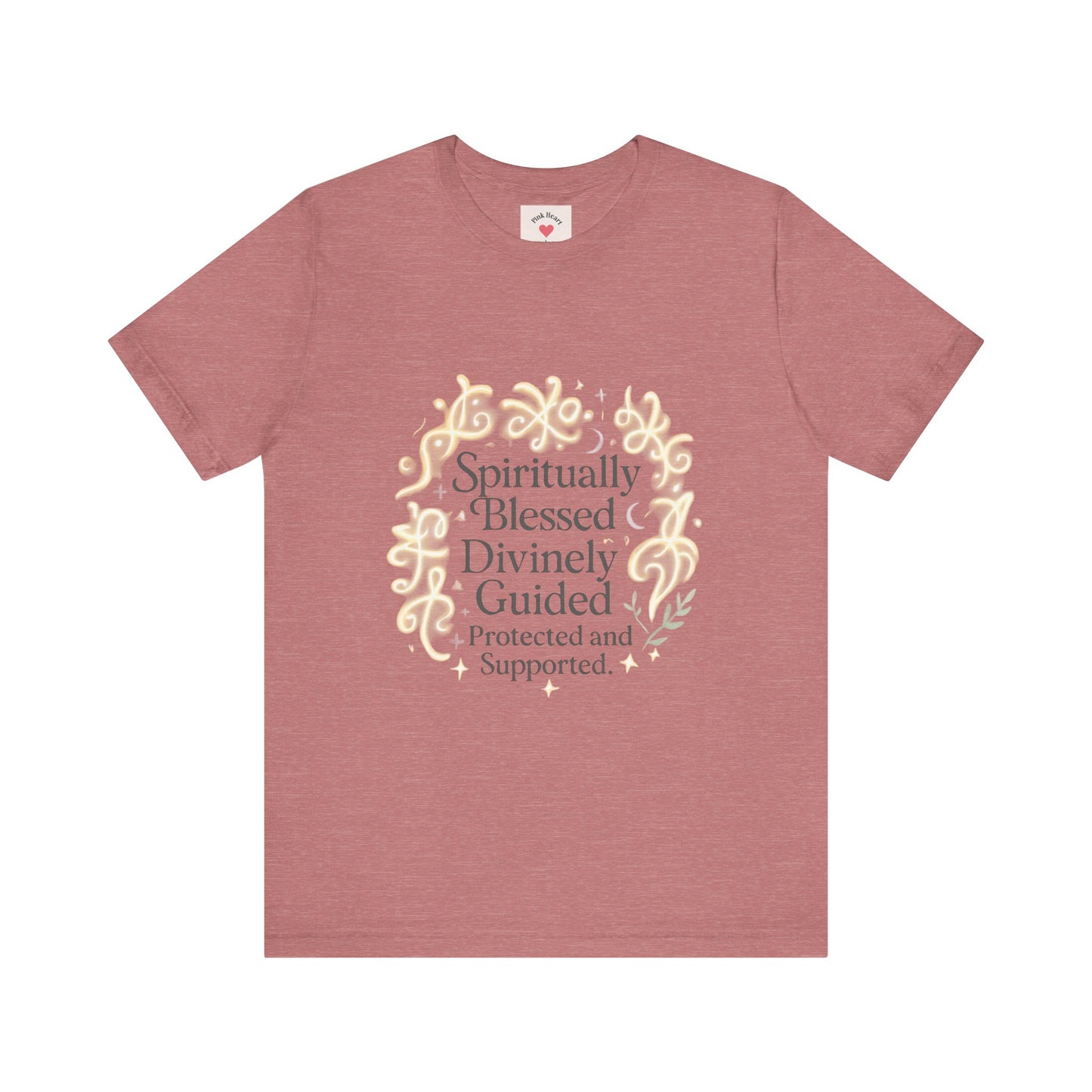 Spiritually Blessed Tee — "Spiritually Blessed, Divinely Guided" Floral Graphic T-Shirt