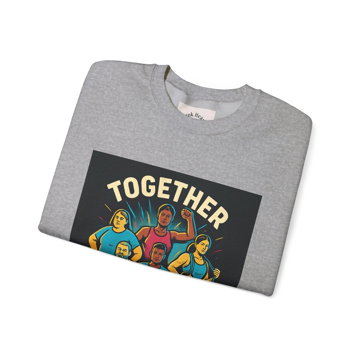 Crewneck Sweatshirt — “Together We Rise” Diversity Unity Graphic