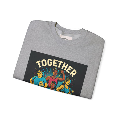 Crewneck Sweatshirt — “Together We Rise” Diversity Unity Graphic