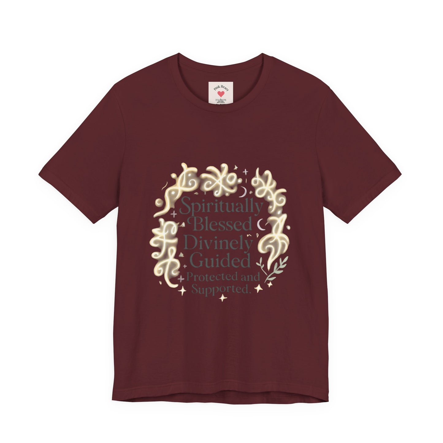 Spiritually Blessed Tee — "Spiritually Blessed, Divinely Guided" Floral Graphic T-Shirt