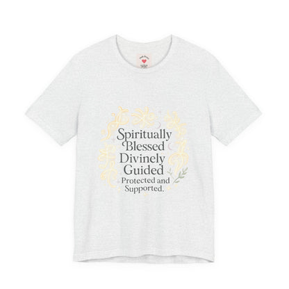 Spiritually Blessed Tee — "Spiritually Blessed, Divinely Guided" Floral Graphic T-Shirt