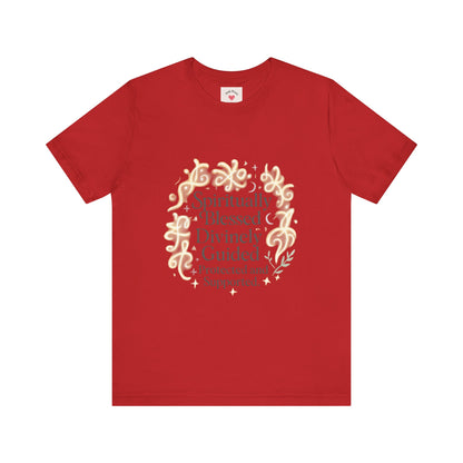 Spiritually Blessed Tee — "Spiritually Blessed, Divinely Guided" Floral Graphic T-Shirt