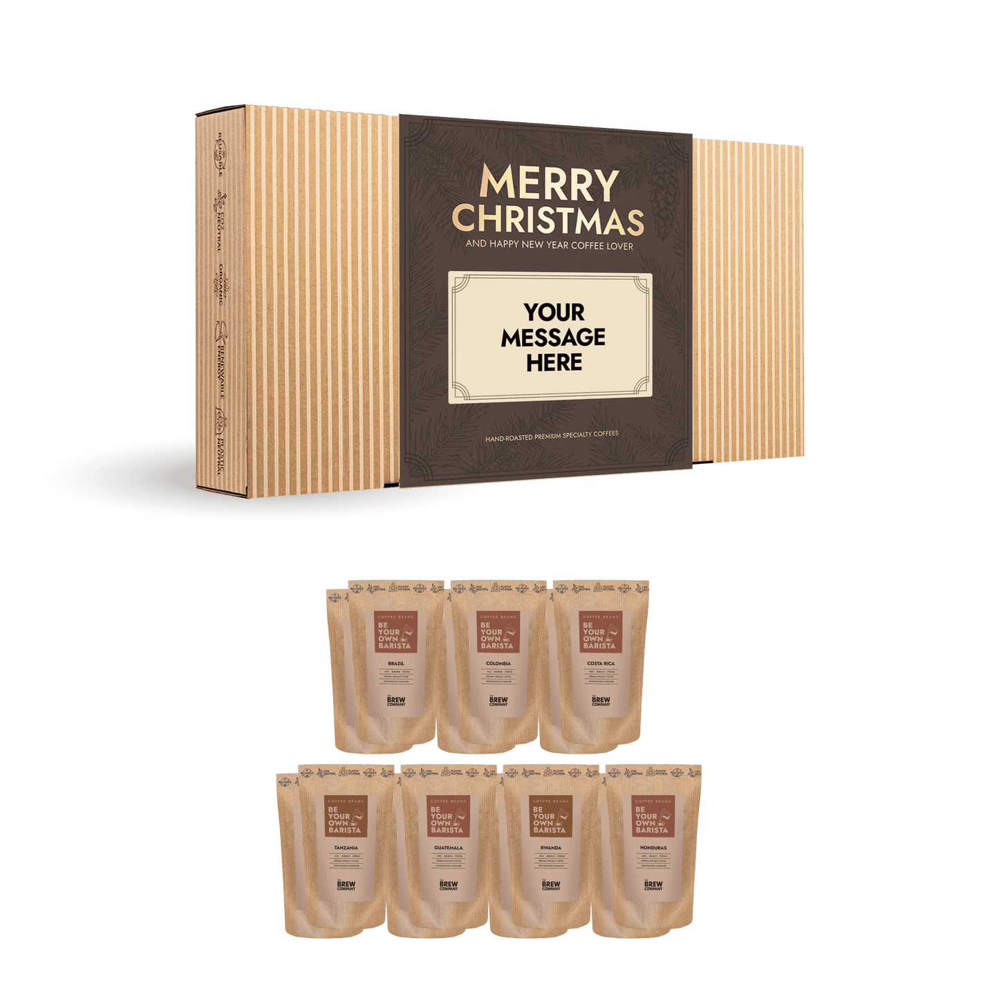 PERSONALIZABLE SPECIALTY COFFEE BEAN CHRISTMAS GIFT BOX