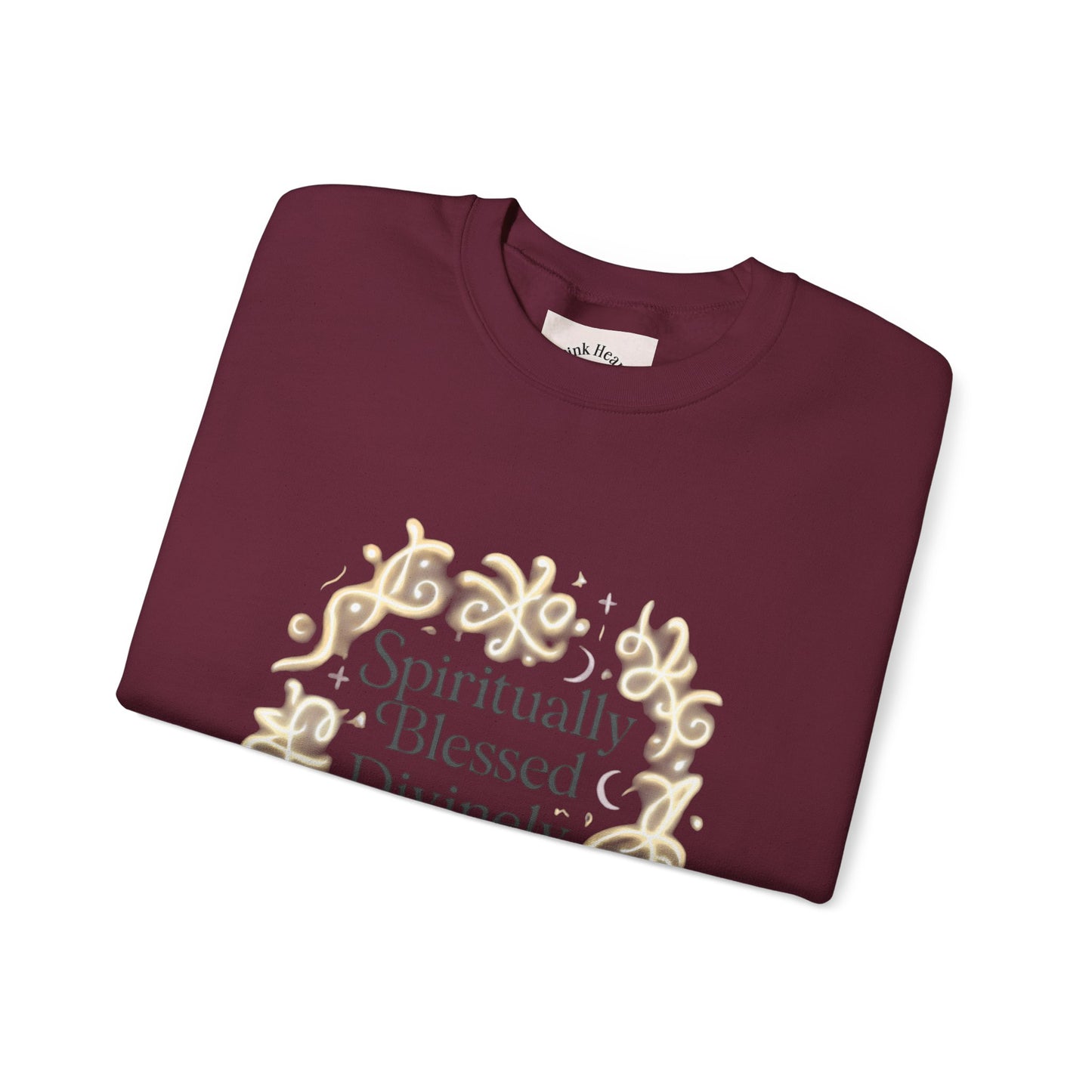 Spiritionally Blessed Crewneck Sweatshirt — "Spiritually Blessed, Divinely Guided" Inspirational Pullover