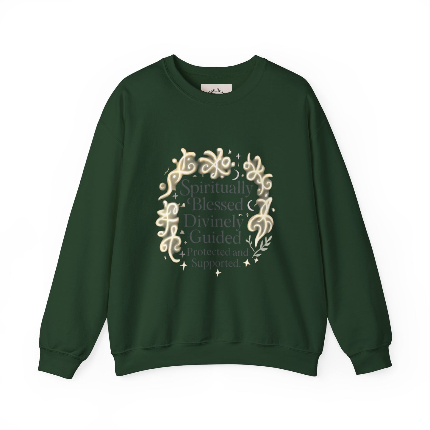 Spiritionally Blessed Crewneck Sweatshirt — "Spiritually Blessed, Divinely Guided" Inspirational Pullover