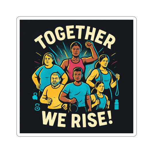 Together We Rise Sticker — Empowerment & Community Kiss-Cut Sticker