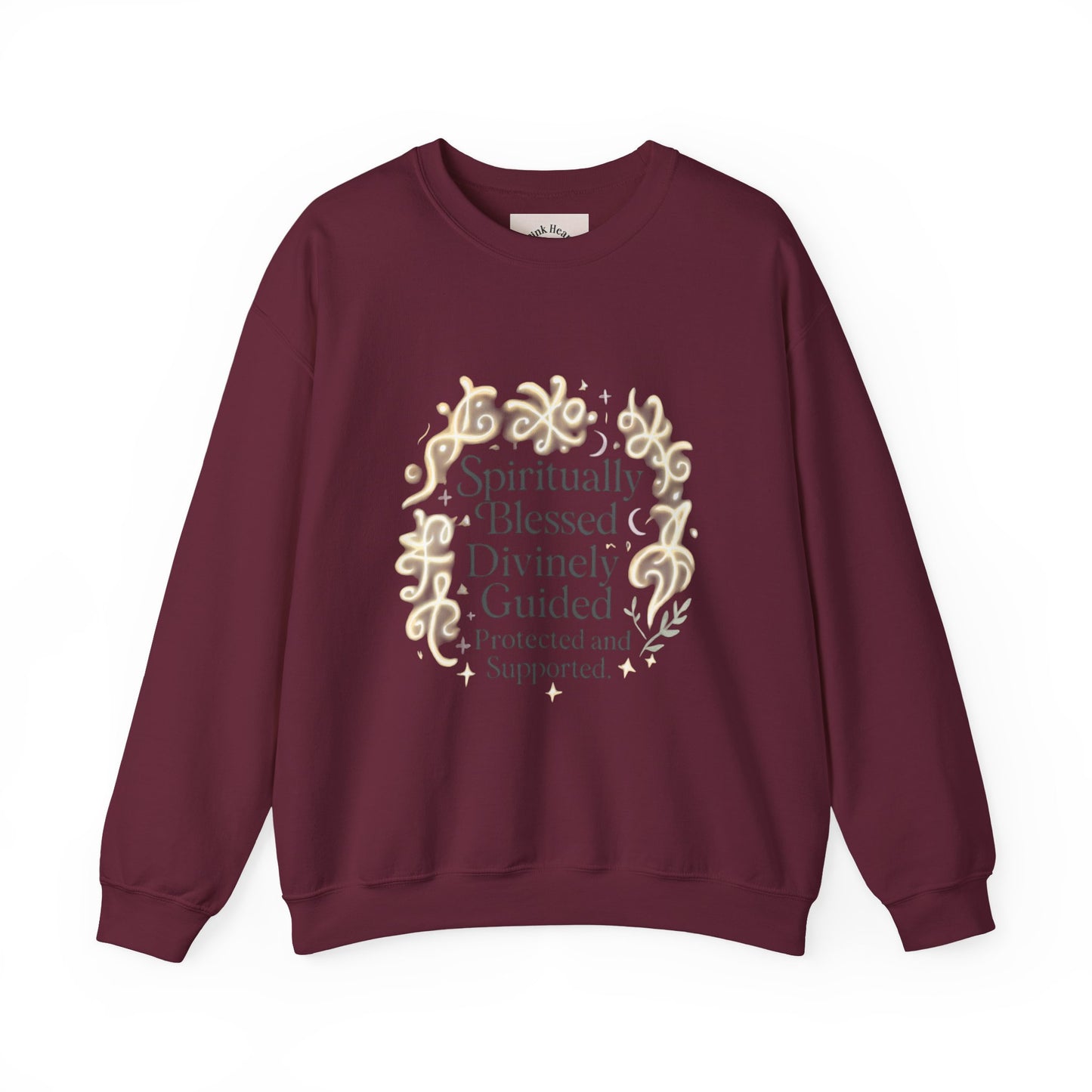 Spiritionally Blessed Crewneck Sweatshirt — "Spiritually Blessed, Divinely Guided" Inspirational Pullover