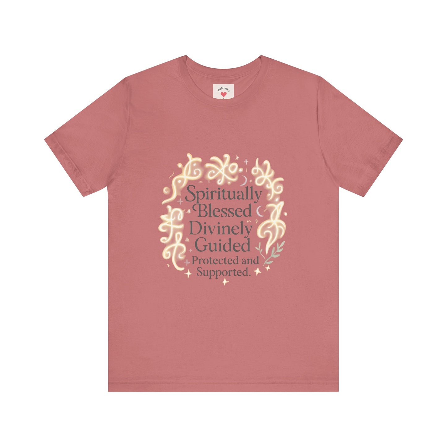 Spiritually Blessed Tee — "Spiritually Blessed, Divinely Guided" Floral Graphic T-Shirt