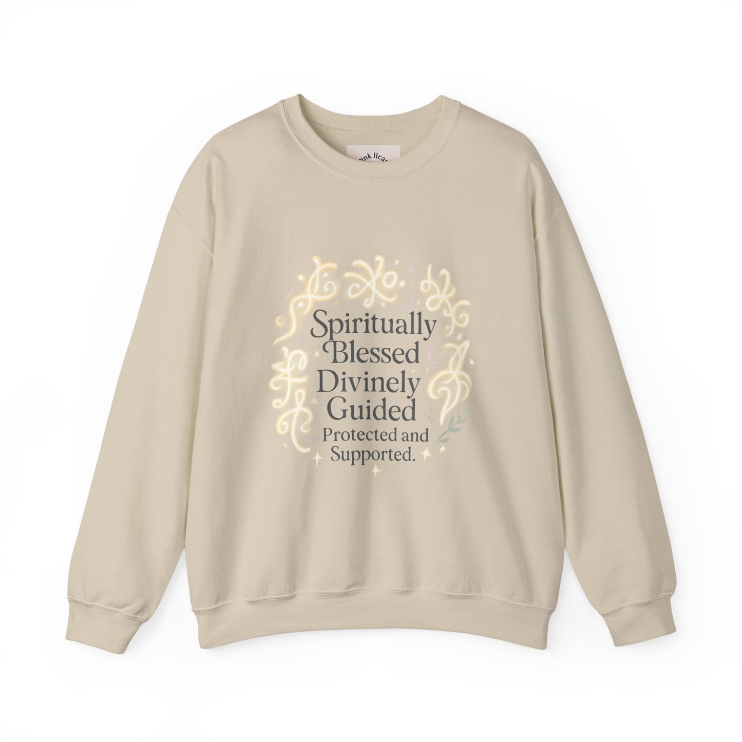 Spiritionally Blessed Crewneck Sweatshirt — "Spiritually Blessed, Divinely Guided" Inspirational Pullover