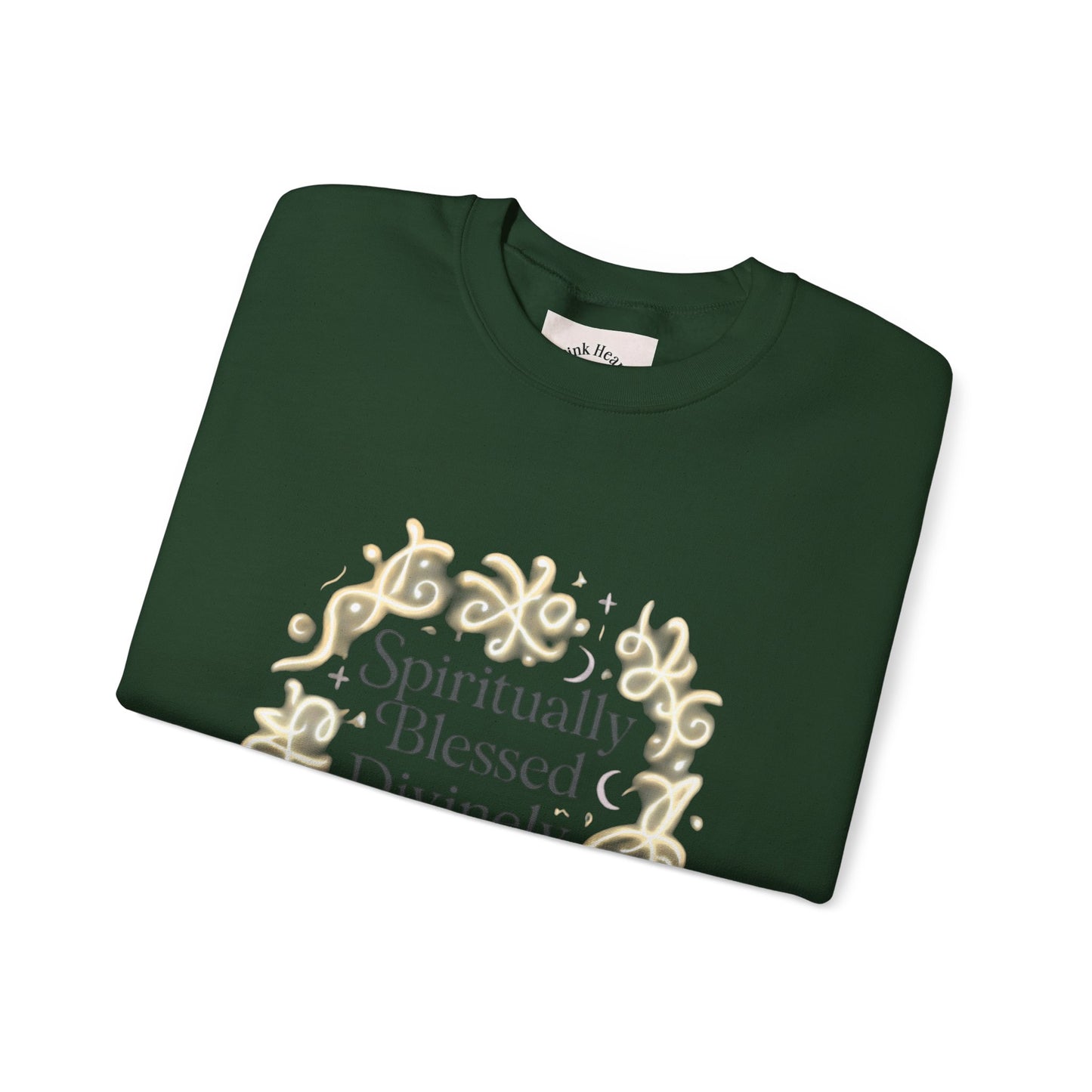 Spiritionally Blessed Crewneck Sweatshirt — "Spiritually Blessed, Divinely Guided" Inspirational Pullover