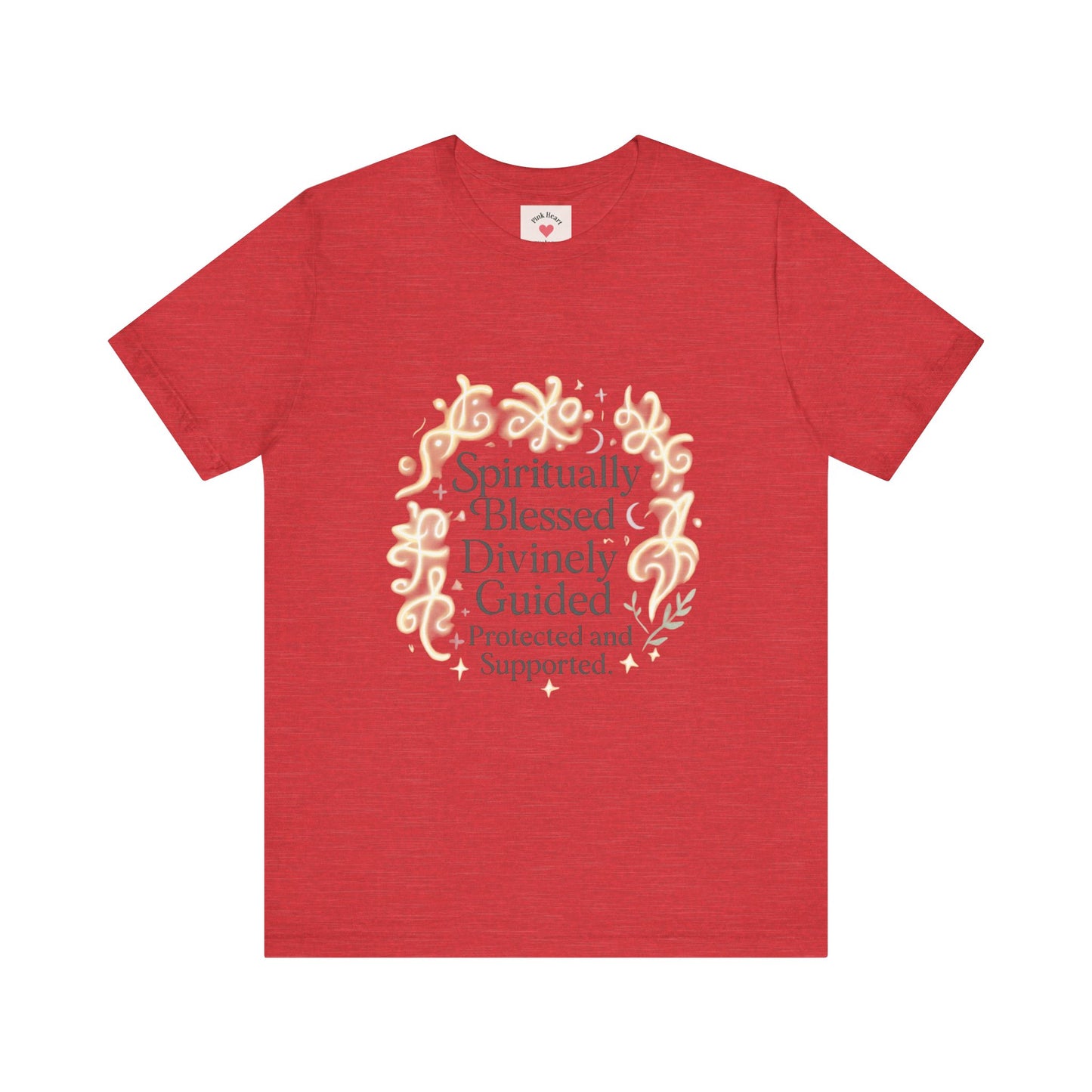 Spiritually Blessed Tee — "Spiritually Blessed, Divinely Guided" Floral Graphic T-Shirt