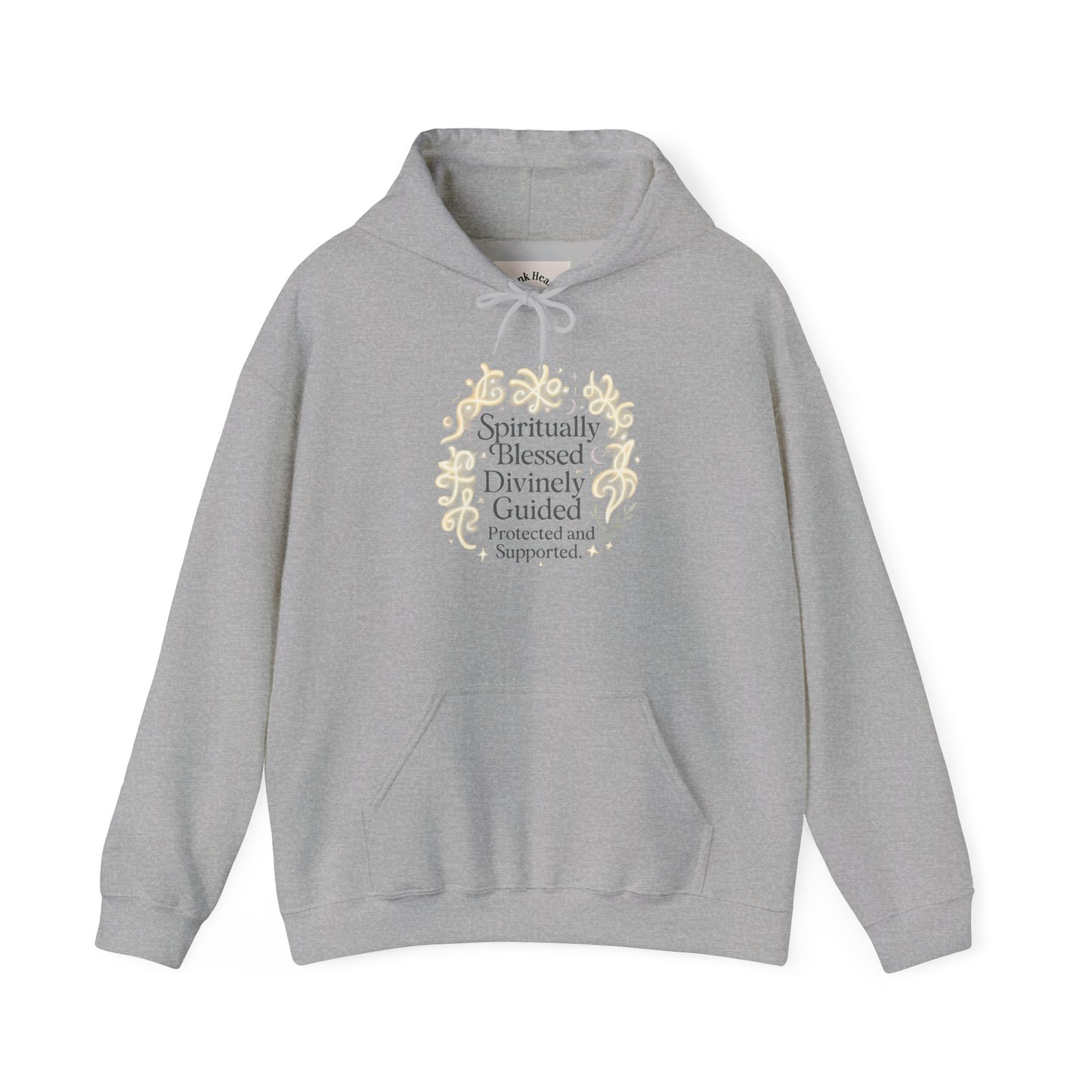 Hoodie — "Spiritually Blessed, Divinely Guided" Floral Comfort Hoodie