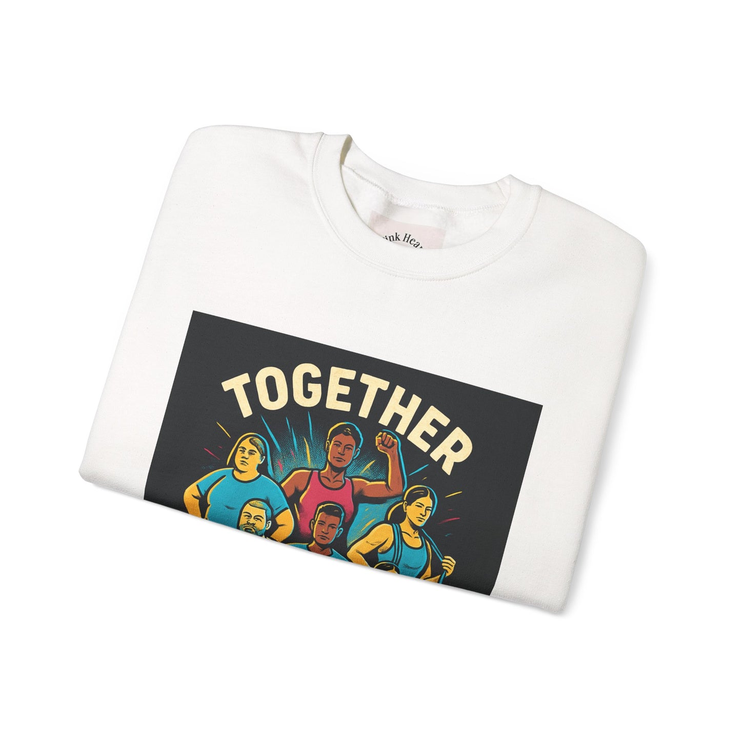 Crewneck Sweatshirt — “Together We Rise” Diversity Unity Graphic