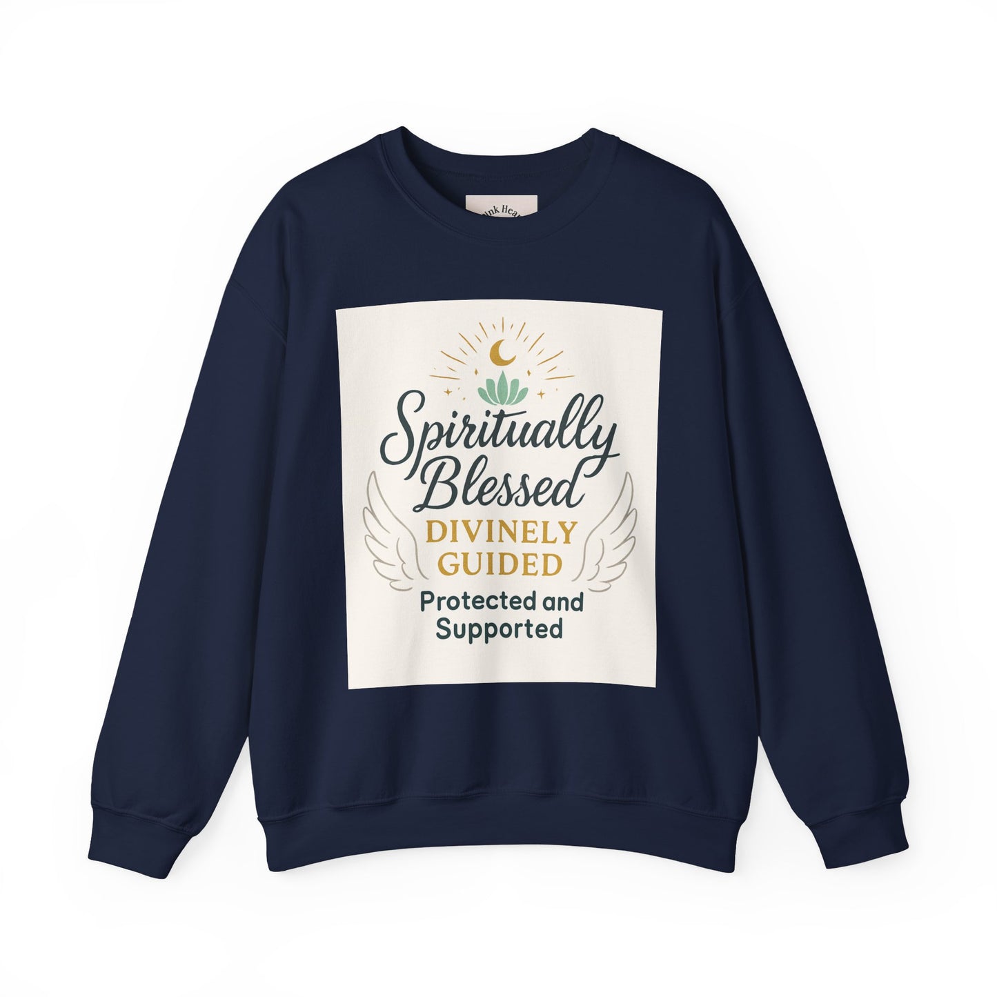 Spiritually Blessed Crewneck Sweatshirt — "Spiritually Blessed, Divinely Guided" Inspirational Pullover