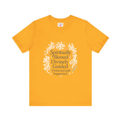 Spiritually Blessed Tee — "Spiritually Blessed, Divinely Guided" Floral Graphic T-Shirt