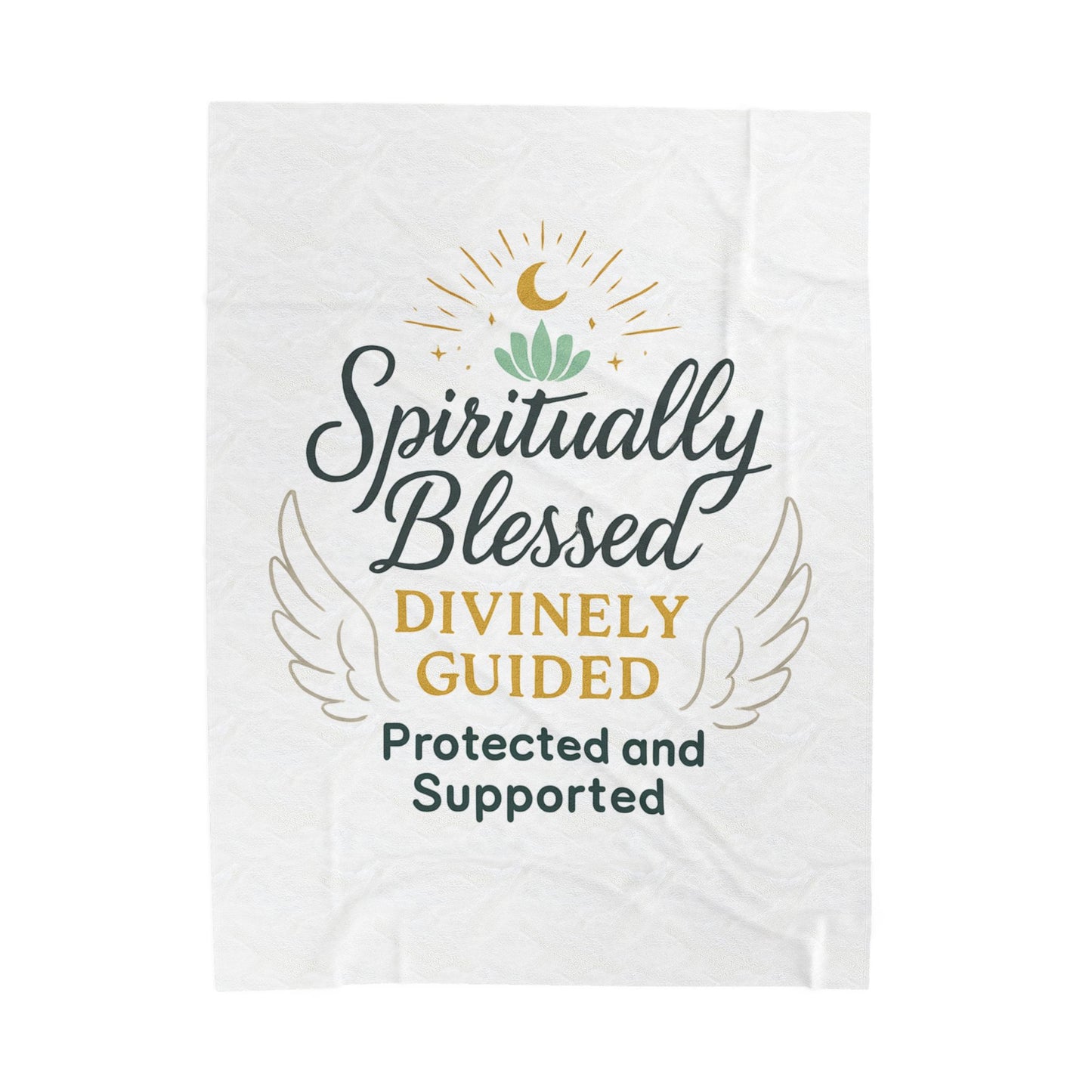 Velveteen Plush Blanket — Divine Embrace Spiritual Comfort Throw
