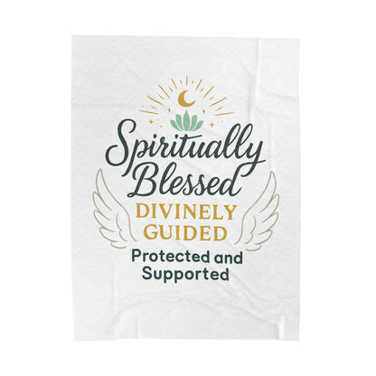 Velveteen Plush Blanket — Divine Embrace Spiritual Comfort Throw