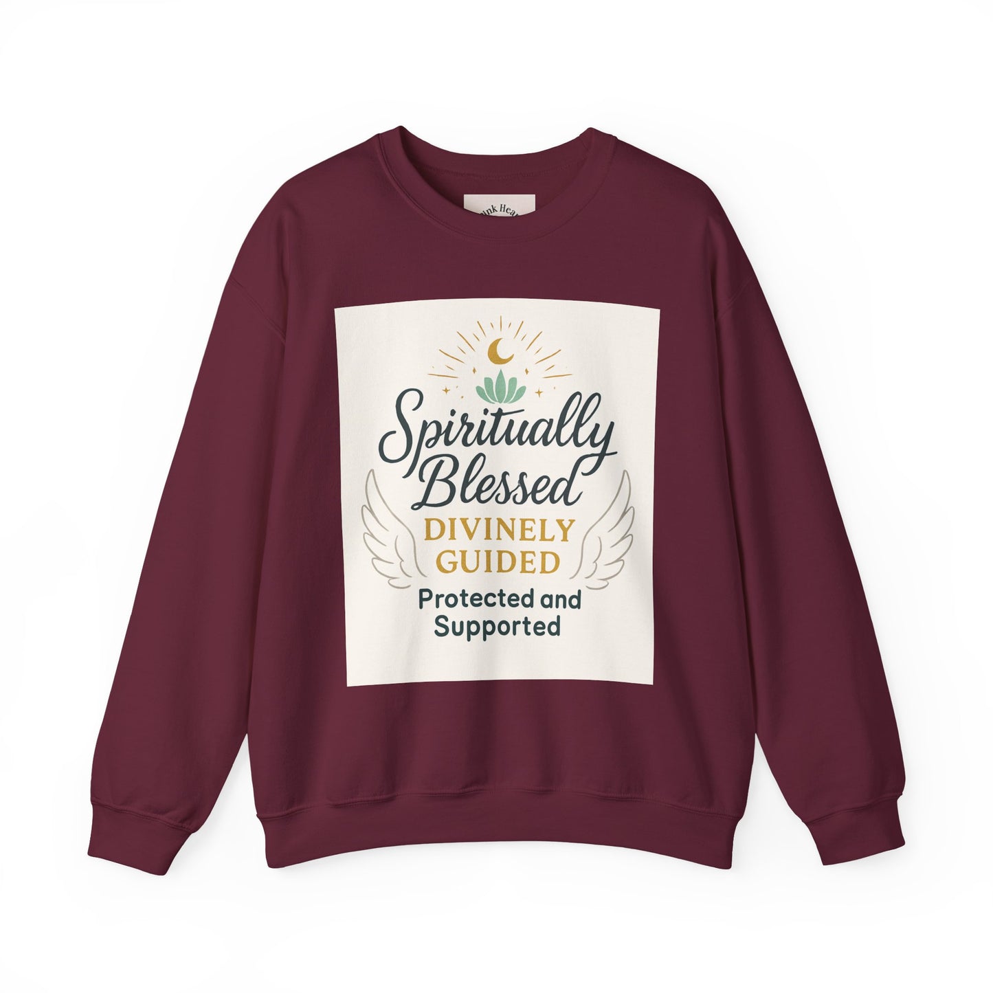 Spiritually Blessed Crewneck Sweatshirt — "Spiritually Blessed, Divinely Guided" Inspirational Pullover