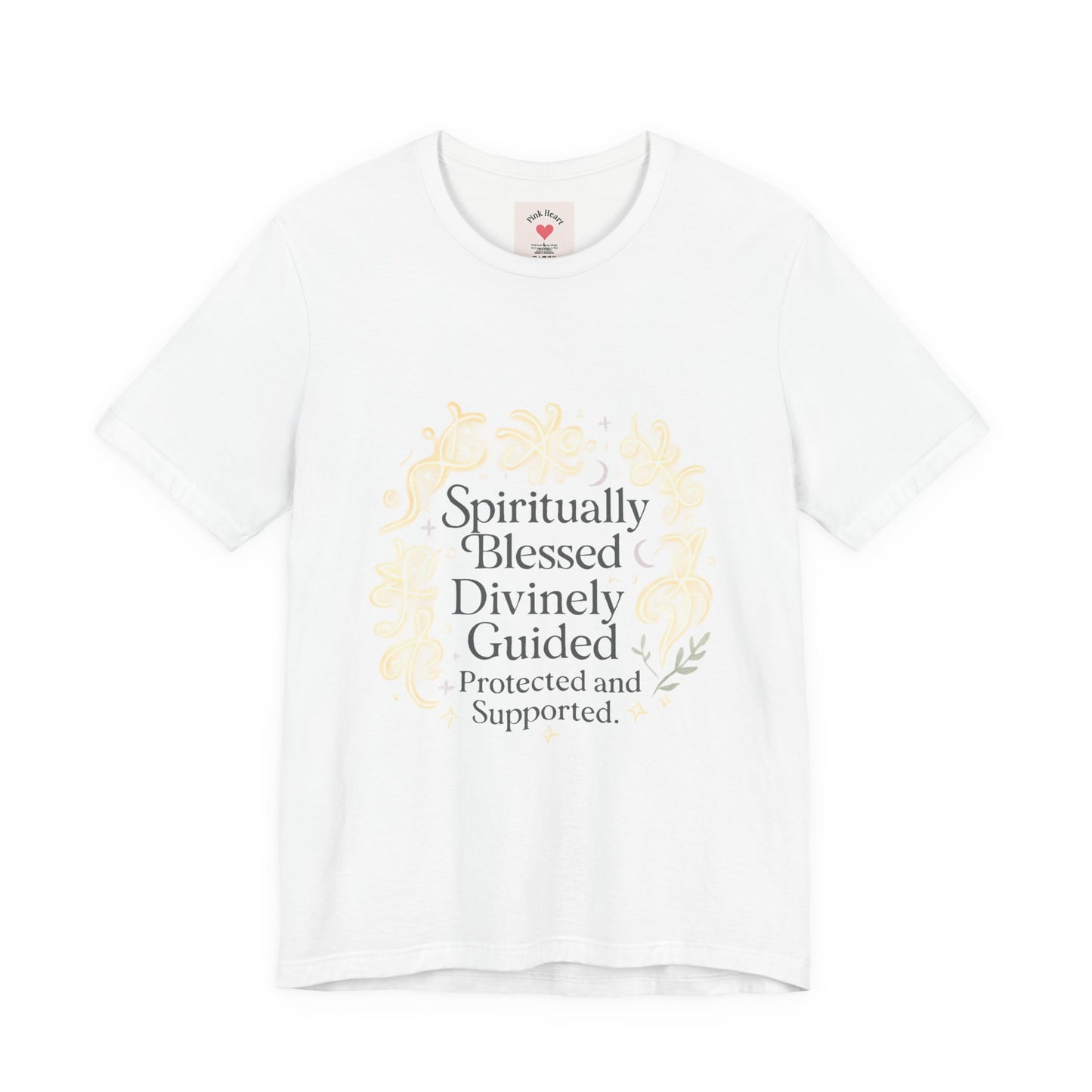 Spiritually Blessed Tee — "Spiritually Blessed, Divinely Guided" Floral Graphic T-Shirt