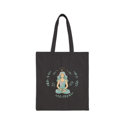 Yoga Meditation Tote Bag — 'I Am Peace' Mindfulness Canvas Tote