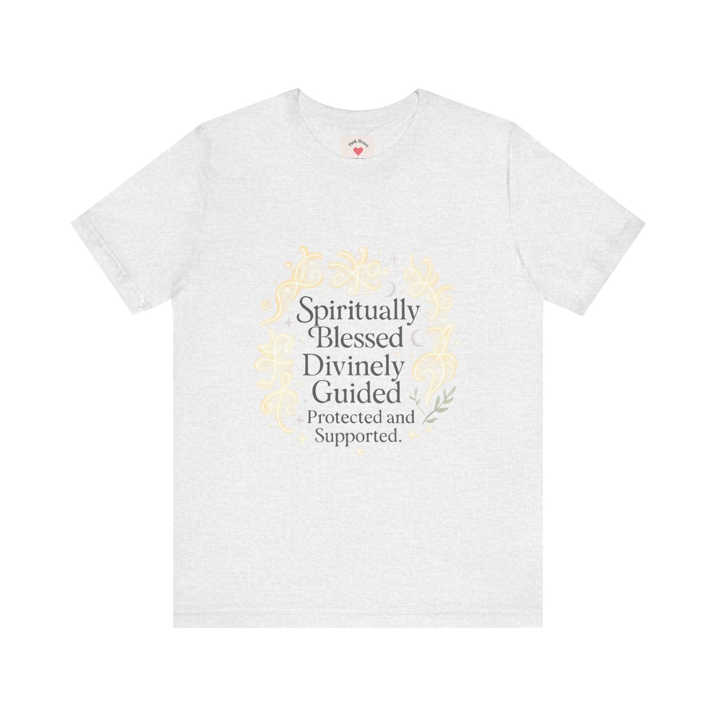 Spiritually Blessed Tee — "Spiritually Blessed, Divinely Guided" Floral Graphic T-Shirt