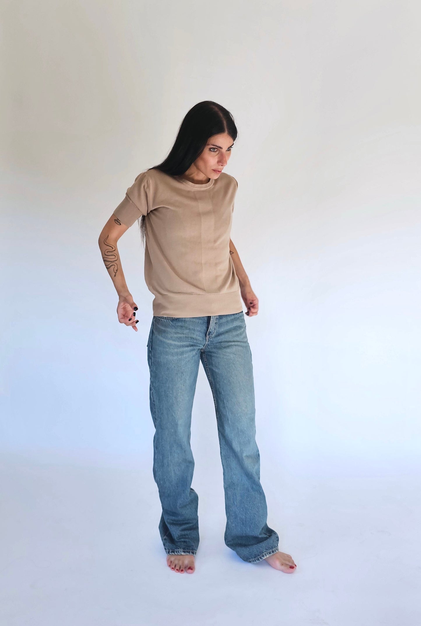 T-shirt in Maglia di Cotone - Emma