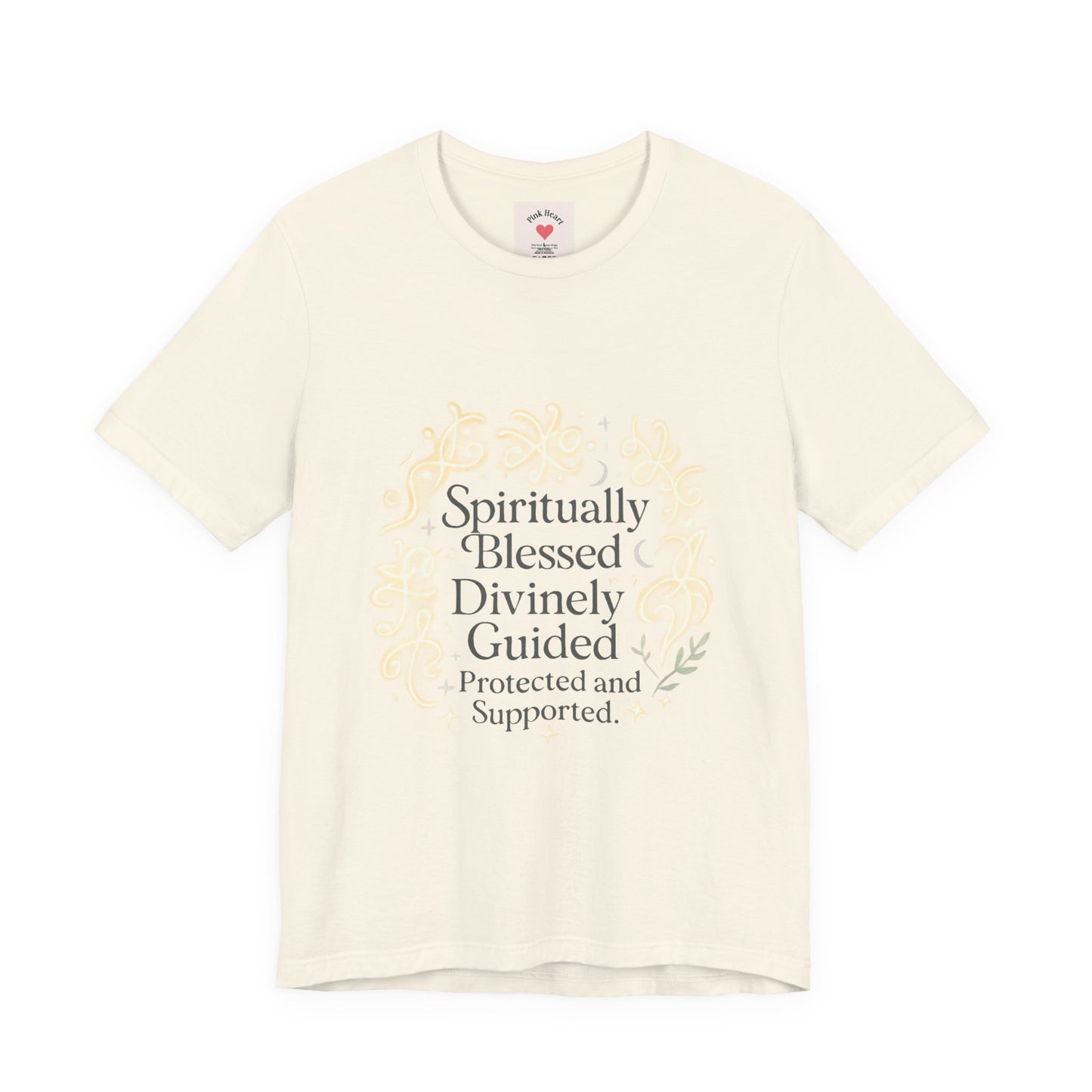 Spiritually Blessed Tee — "Spiritually Blessed, Divinely Guided" Floral Graphic T-Shirt